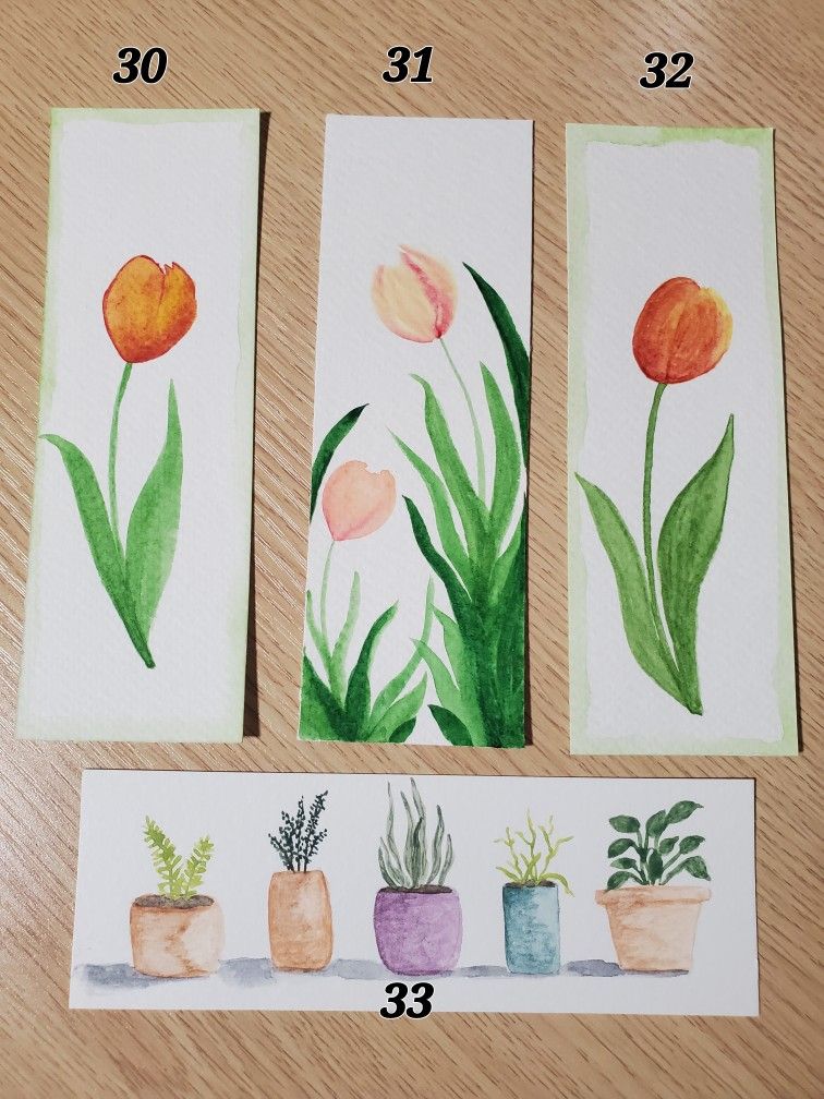 Watercolor Bookmarks