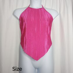 Pleated Halter Top Plus Size (XL) $10