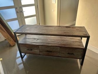 Rustic wood credenza