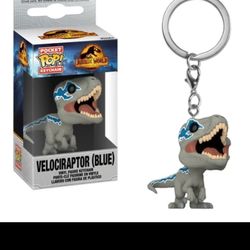 New Funko Pop! Jurassic World Blue Velociraptor Keychain