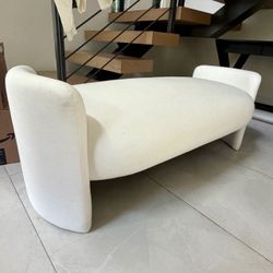 Crate & Barrel White Bench