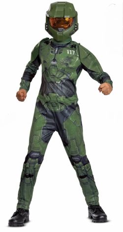 Kids Master Chief Muscle Costume - Halo Infinite youth medium 8/10
