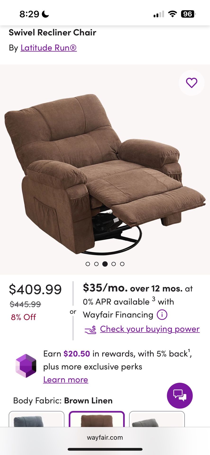 Brand New Swivel Recliner Chairs