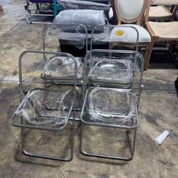 Acrylic Folding Chairs 4 Pack
