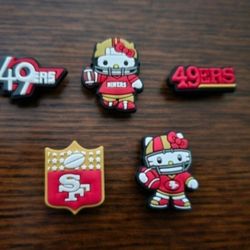 Lot Of 5 49ers Shoe Charms 