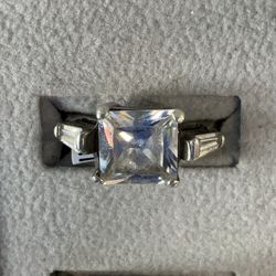 Silver Ring W Clear Stones In A 4 (price available upon request)