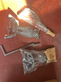 Cast Iron Owl Log Holder