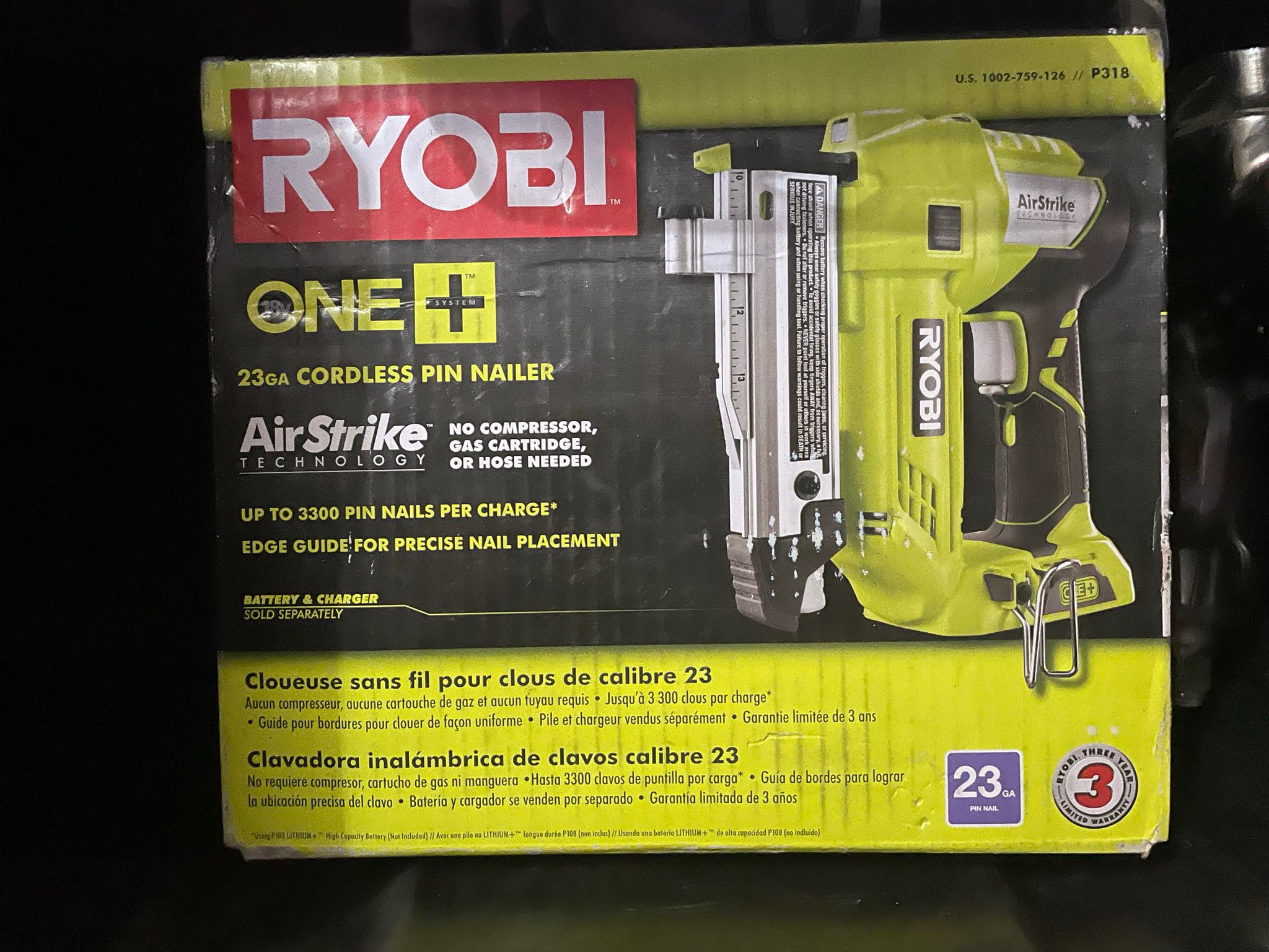 Ryobi 23 Ga Cordless Pin Nailer for Sale in Peoria, AZ OfferUp