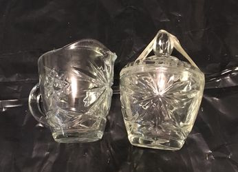 Early American prescut glass wear anchor-hocking