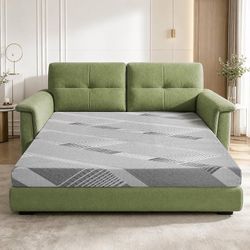 4 Inch Full Size Sofa Mattress,Gel Memory Foam Mattress,72x53x4,Gray pull-out couches,for sleeper sofas,guest rooms, RVs, and boats