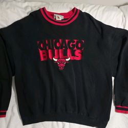 Vintage Chicago Bulls Basketball Pro Player Mens XXL sweat shirt embroider