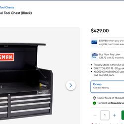 Craftsman 52in Top Tool Box