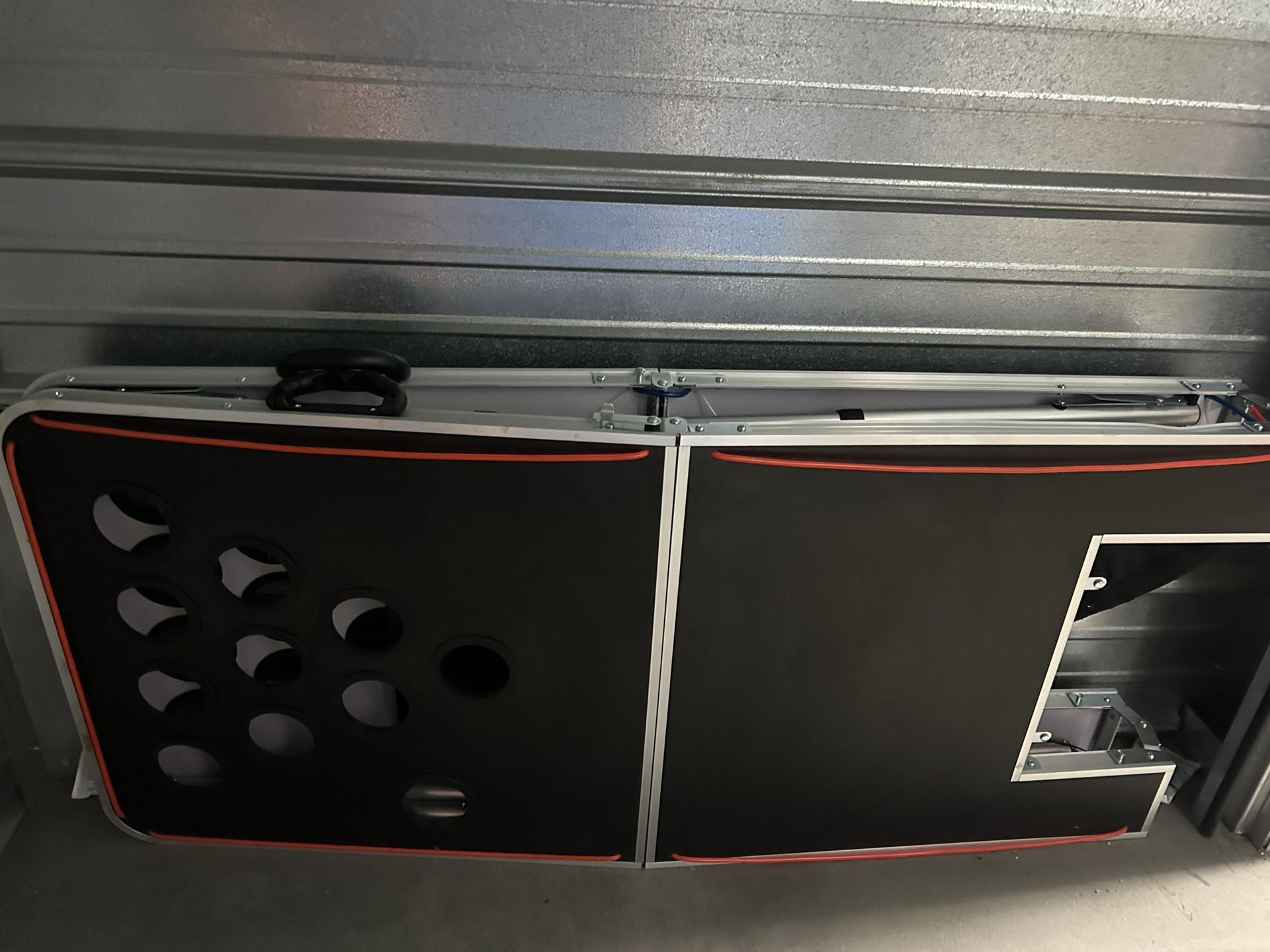 Beer Bong Table Light Up And Cooler In Middle 