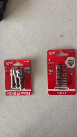 Milwaukee socket adapters and hex bits