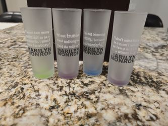 Marilyn Monroe Frosted Shot Glass Set of 4