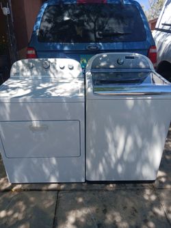 Washer and dryer actually still working nicely I just needed to upgrade it was time but who ever is in need first come first serve