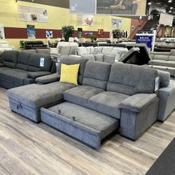 Nazli 2 Piece Sleeper Sectional Sofa Chaise▪️ 😍Delivery and Finance Available▪️New▪️
