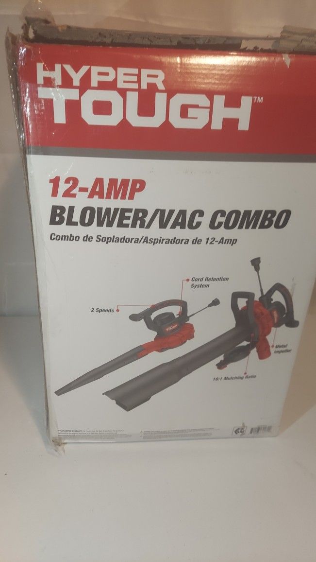 Hyper Tough 12 Amp Electric Leaf Blower and Vacuum Combo HT21-401-002-05 [New]