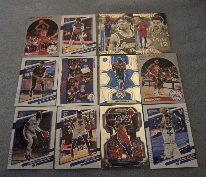 Lot of 12 Philadelphia 76ers MBA Basketball Cards
