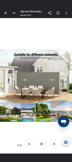 BRAND NEW IN SEALED BOX Garvee Retractable Side Awning 71''x138'' Privacy Screen Waterproof UV-Resistant Metal Frame Fade-Proof Fabric for Patio Balco