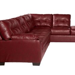 🇺🇸HUGE Blowout Furniture Sale!🇺🇸 Brand New Faux Leather Red Sectional! $50 Down Takes It Home Today! 