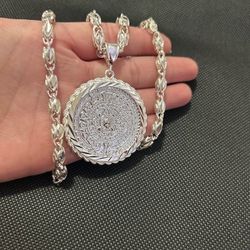 Aztec Calendar Pendant With Turkish Chain