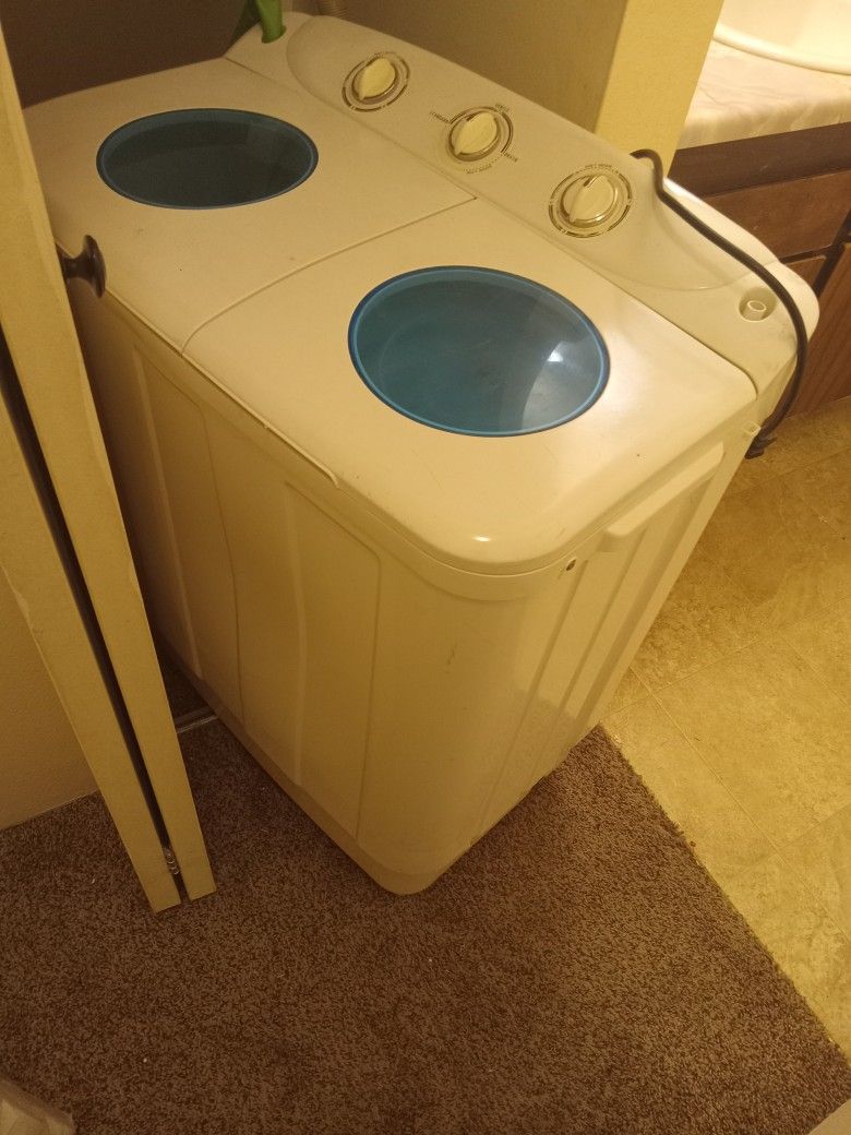 Panda Compact Portable Washing Machine (30 lbs Capacity) with Spin Cycle Largest Size, Built in Pump