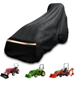 Universal Tractor Cover Black with Reflective Strip