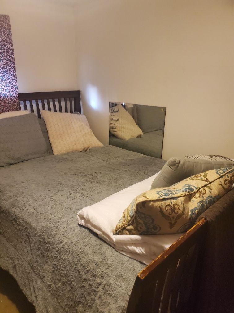 Full size bed frame..solid wood