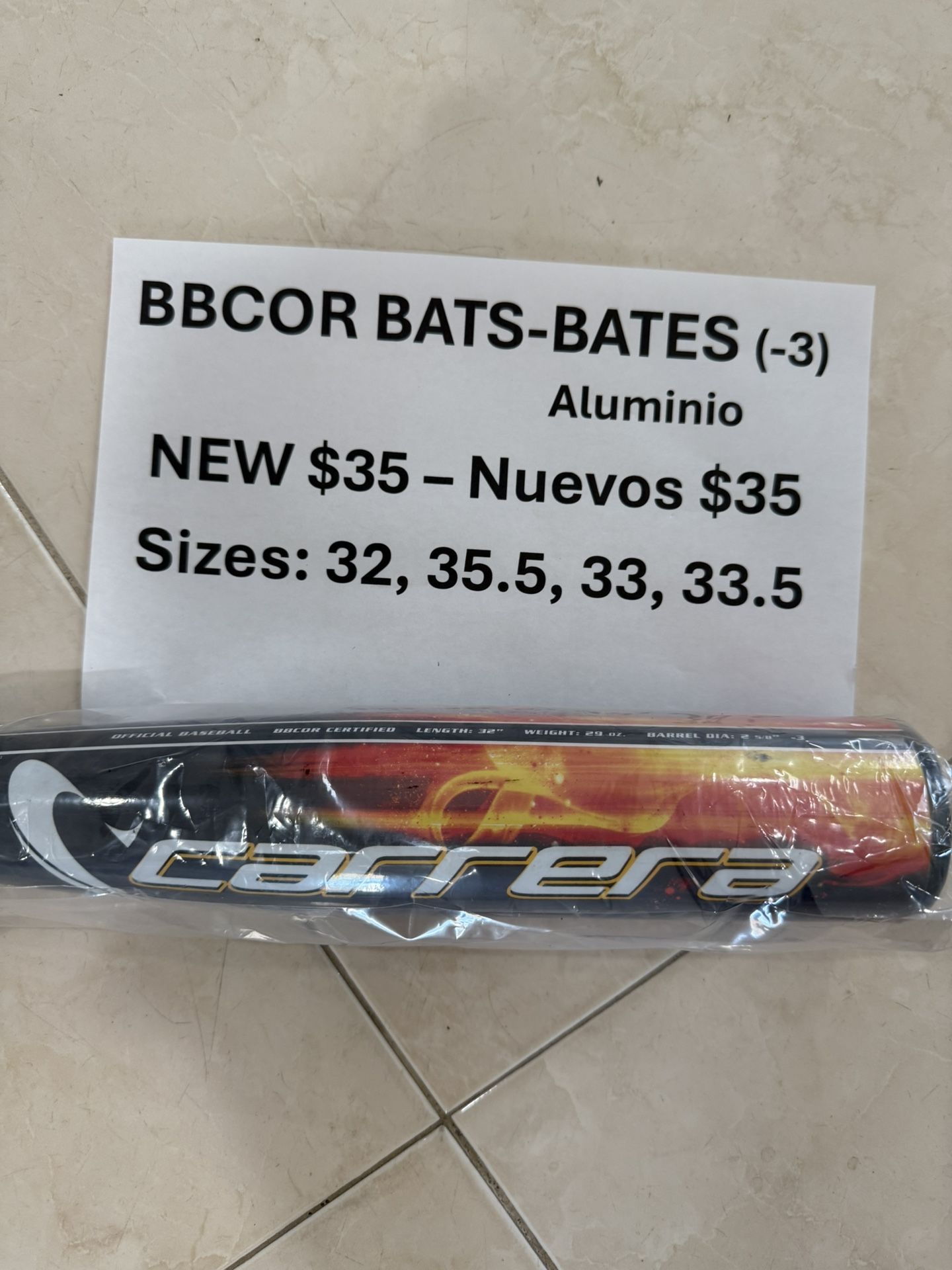 BBCOR NEW BATS - BATES Aluminio Nuevo’s