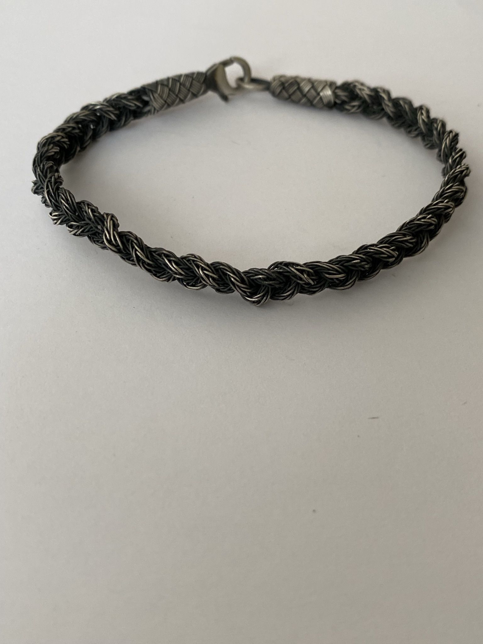 Unisex 925 silver 6mm wire handmade bracelet