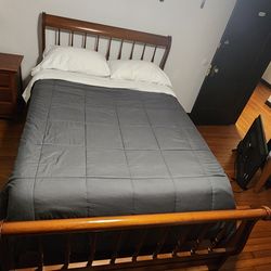 Complete double bed - frame - mattress - topper