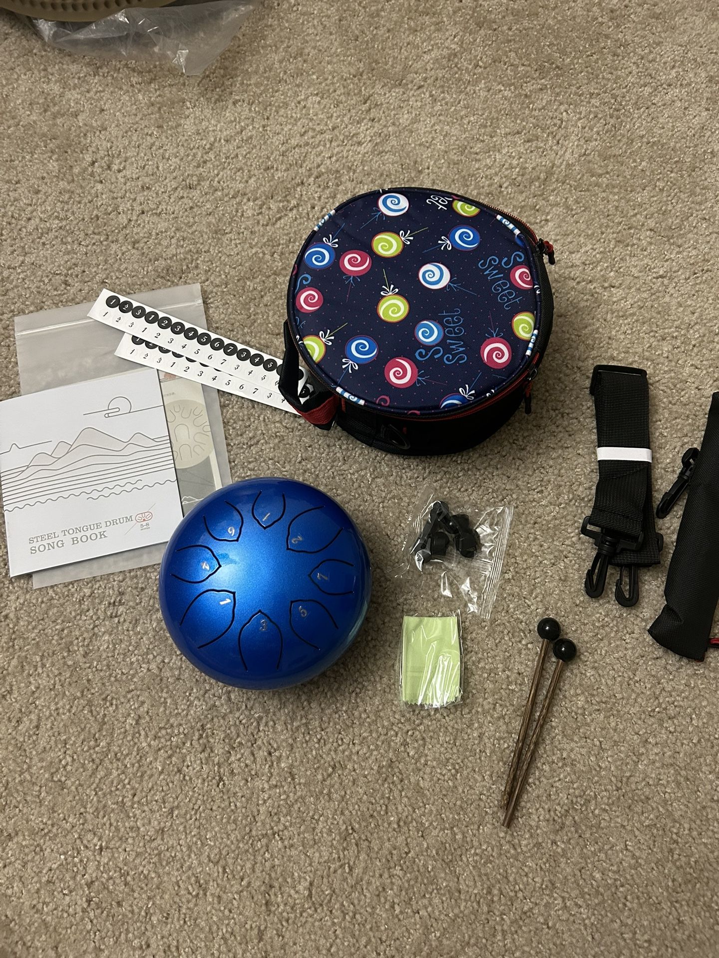 Steel Tongue Drum Kids Instrument: Musical Metal Tank Drums Set 6 Inch 8 Notes