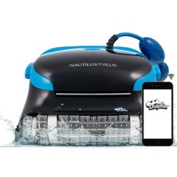 Dolphin Nautilus CC Plus Wi-Fi Automatic Robotic Pool Vacuum Cleaner, Always Cleaning, Never Charging, with Wall Climbing Scrubber Brush, Ideal for In