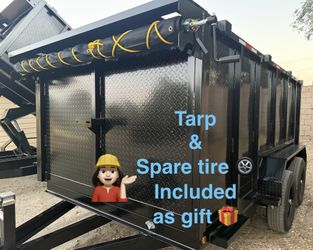 🔥New 8x4x12 Scissor Lift Hydraulic Dump Trailer With Accessories Included 🔥