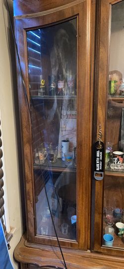 2piece Cabinet With Shot Glasses