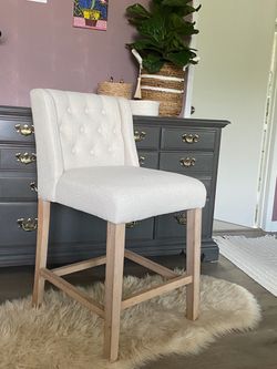 Tufted Upholstered Counter Stool