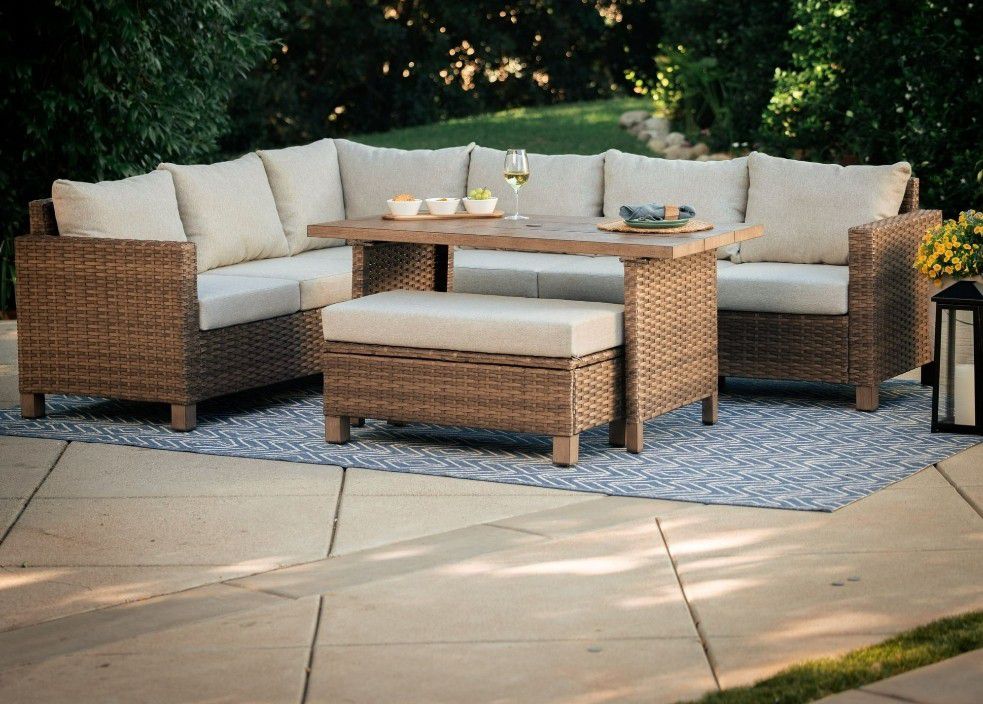 Outdoor Patio Set With Cushions And Cover NEW 
