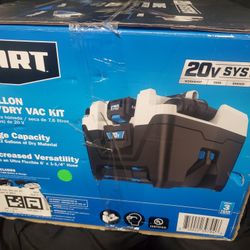 Hart 20-volt cordless 2-gallon wet/dry vacuum kit with a 20-volt 4.0Ah lithium battery. New