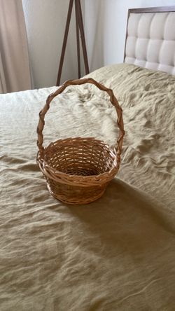 Easter Wicker Basket With Handle
