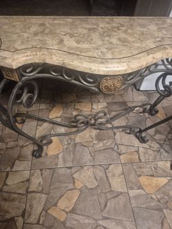 Stone entry table