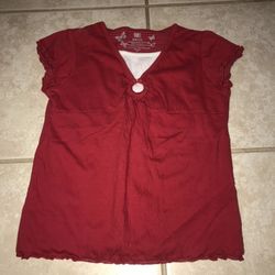 New Faded Glory Girls Red Top size 7/8