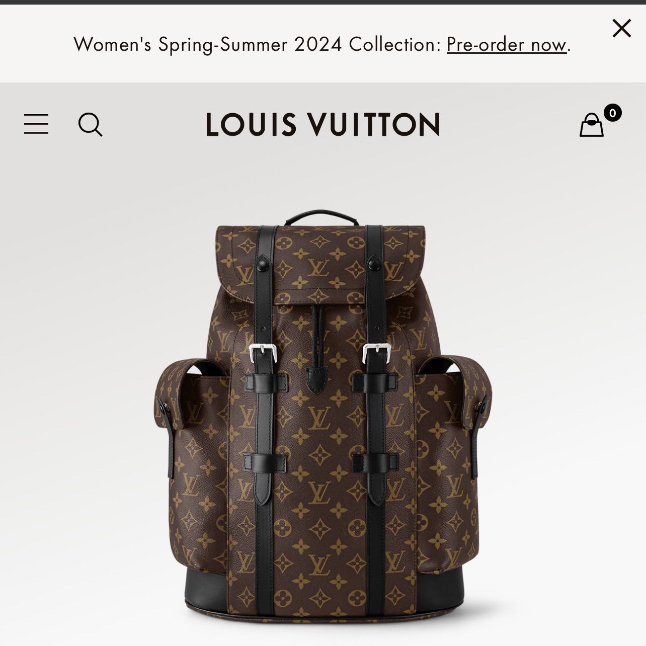 Louis Vuitton LV Brown Christopher Mens And Women  Backpack 
