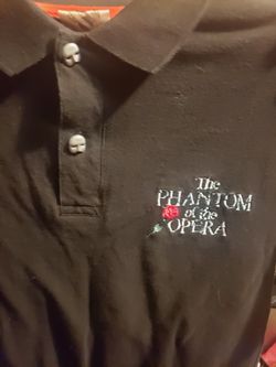 Rare phantom of the opera button shirt