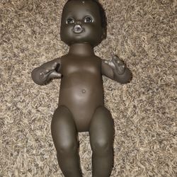 Baby Zuri Doll 1972 Shindana Toys African American Baby 12” Soft Plastic Vintage