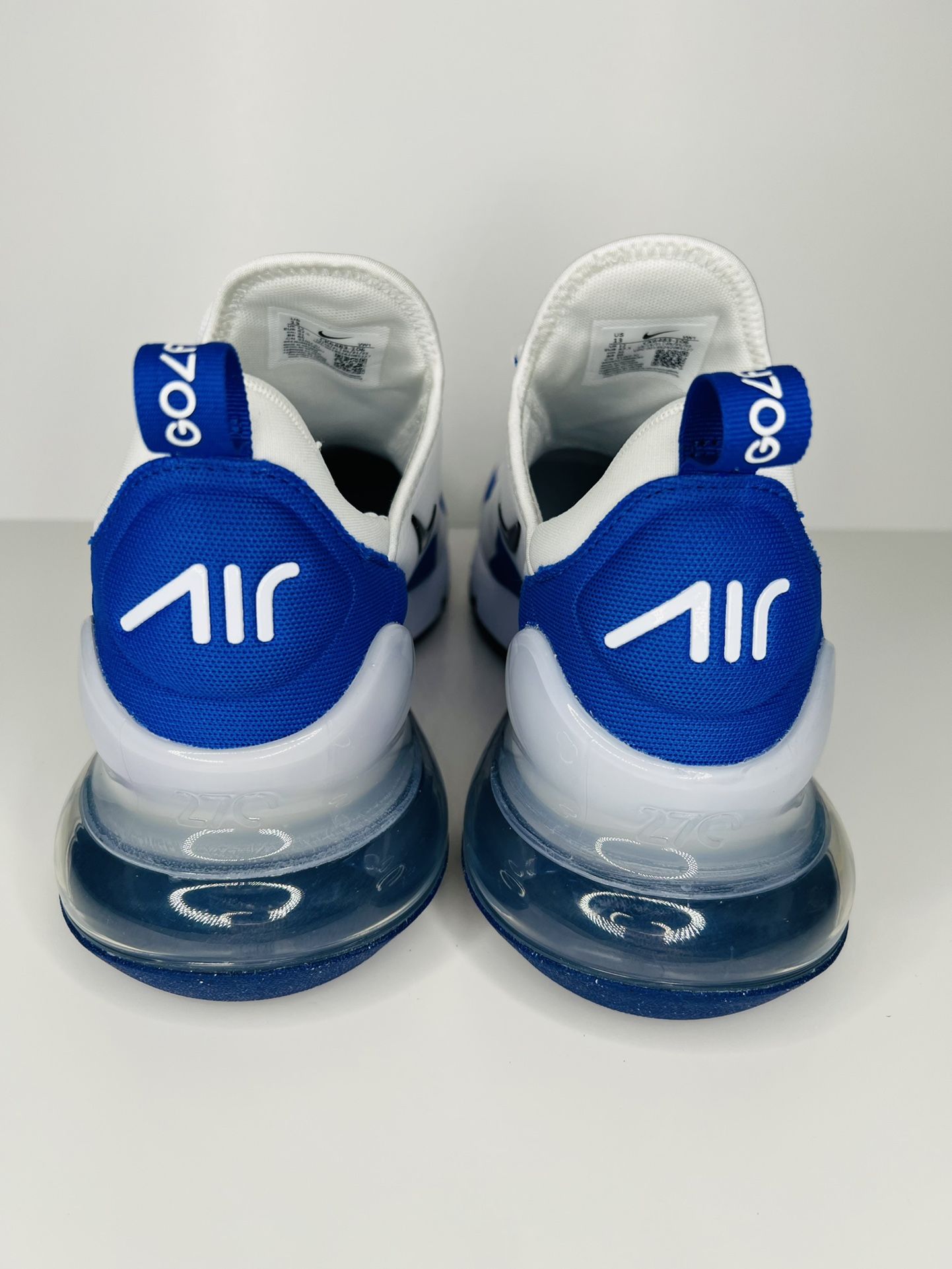 Nike Air Max 270 G Spikeless Golf Shoes White/Blue Mens 