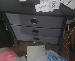 Desk with side table