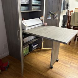 Craft Storage Armoire Desk (OBO)