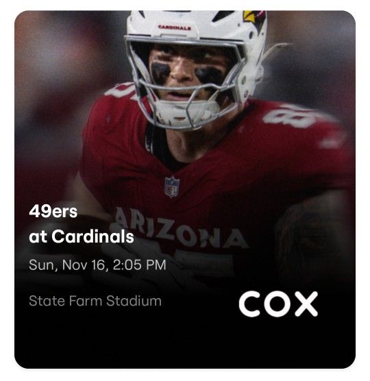 49ers vs Cardinals Tickets