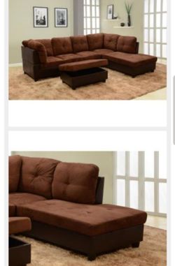 Sectional and ottoman